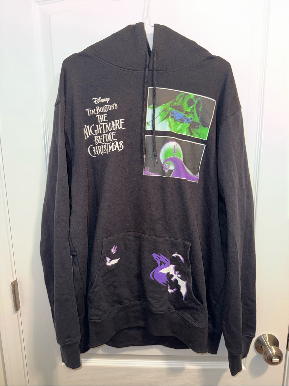 Disney The Nightmare Before Christmas Black Graphic Hoodie in Size XL